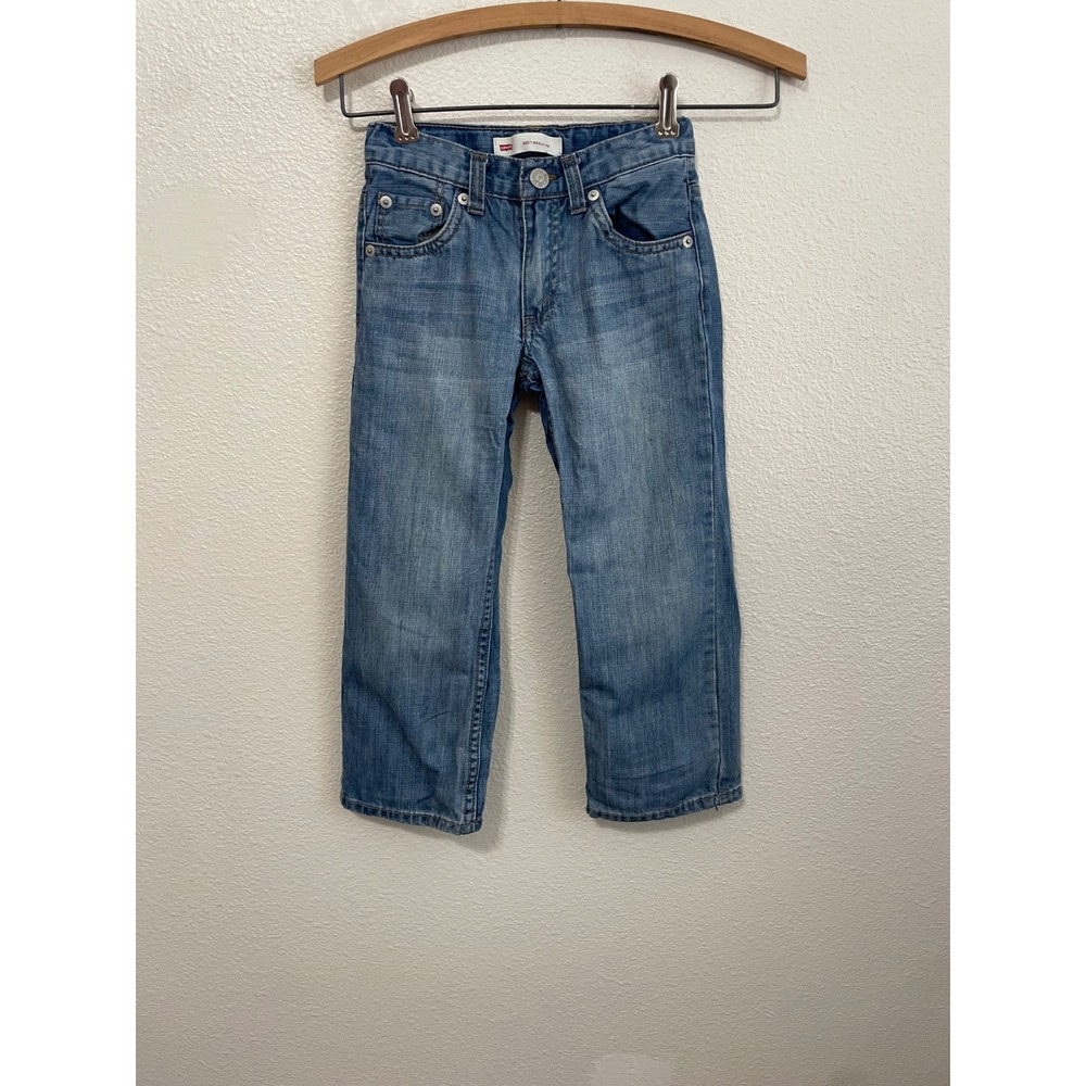 Levi's 505 Regular Jeans Kids Size 5 Regular Blue Straight Leg Denim